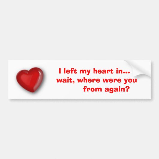 Bitter Valentijn Bumper Bumpersticker (Voorkant)