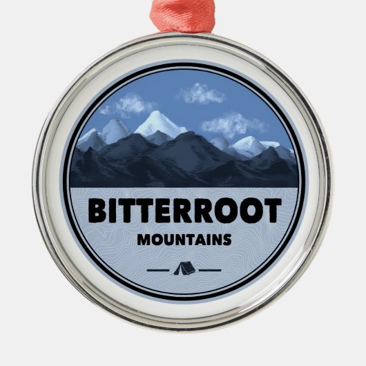 Bitterroot Mountains Camping Metalen Ornament (Voorkant)