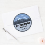 Bitterroot Mountains Camping Ronde Sticker (Envelop)