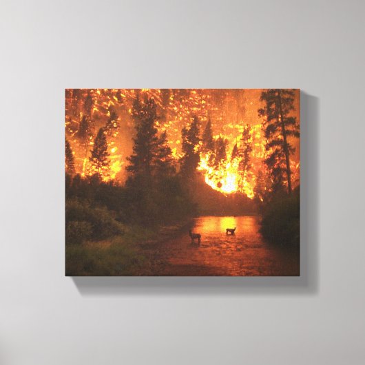 Bitterroot National Park Forest Fire Canvas Afdruk (Voorkant)