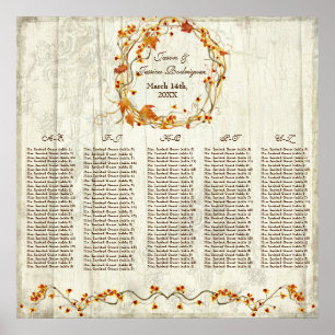 Bittersweet Herfst - Receptietabel Zitkaarten Poster