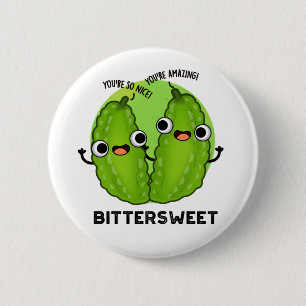Bitterzoete Funny Bitter Gourd Pun Ronde Button 5,7 Cm