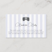 Bitty Bow Oh Boy Baby shower Boeken voor Baby Informatiekaartje (Voorkant)