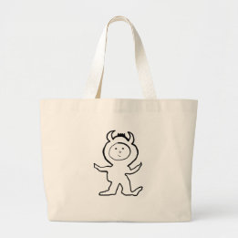 Bitty Bull Jammies-Kind Grote Tote Bag