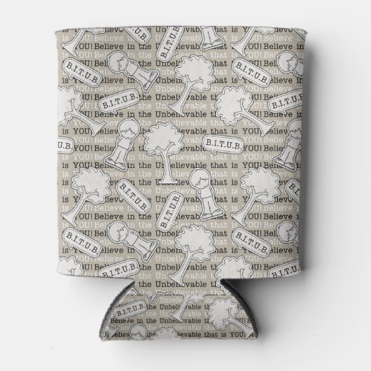 BITUB-patroon (geloof in het ongelooflijke) Blikjeskoeler (Voorkant)