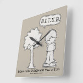 BITUB-patroon (geloof in het ongelooflijke) Vierkante Klok (Hoek)