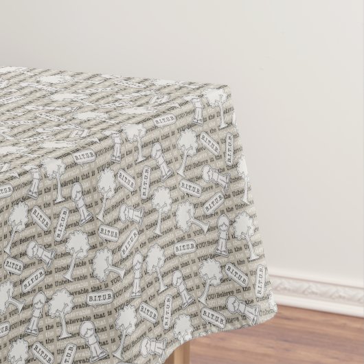 BITUB Pattern (geloof in de ongelooflijke Tan) Tafelkleed (Voorbeeld)