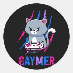 Biual Gaymer Geek Pride Lgbt Videospel Liefhebbers Ronde Sticker