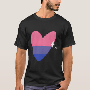 Biual HE LGBTQ Bi Pride Vlag Liefde Illustratie T-shirt