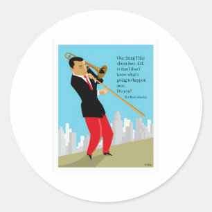 Bix Beiderbecke Ronde Sticker