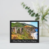 BIXBY BRUG PACIFIC COAST HIGHWAY ANSICHTKAART BRIEFKAART (Staand voorkant)
