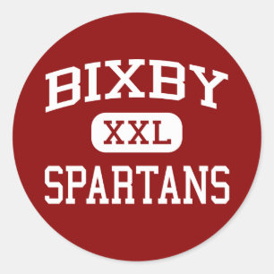 Bixby - Spartans - Middelbare School - Bixby Oklah Ronde Sticker