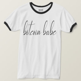 Biycoin Babe Shirt - Zwart en Wit