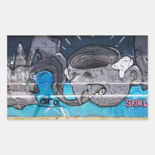 Bizar Hoofd Rechthoekige Sticker