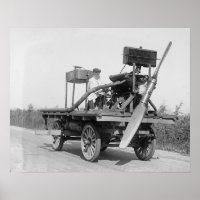 Bizar propeller voertuig, 1922. Oude foto