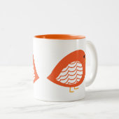 Bizarre à l'orange mignon, tasse à café à deux ton (Devant droit)