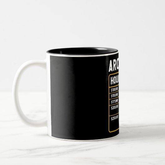 Bizarre Architecte Horaire Note Deux Tons Café Mug (Gauche)