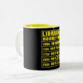 Bizarre Bibliothécaire Taux horaire Mug (Devant gauche)
