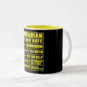 Bizarre Bibliothécaire Taux horaire Mug (Devant droit)