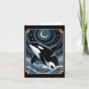 Bizarre D'Orca Sur Une Carte Tarot Nig
