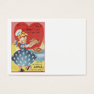 Bizarre Drôle Mince Pomme Pie Witress Valentine