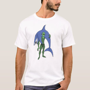 Bizarre Duiker met Haai Grappige Science-Fiction T-shirt