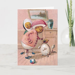 Bizarre Egg People Feestdagen Kaart