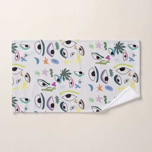 Bizarre Eyes Modern Art Bad Handdoek (Handdoek)