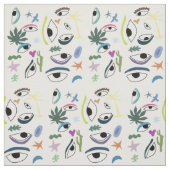 Bizarre Eyes Modern Art Stof (Swatch)