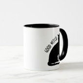 Bizarre Halloween Bonne sorcière Chat Noir Mug (Devant droit)