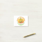 Bizarre Halloween Halloween Citrouille post-it not (Sur un bureau)
