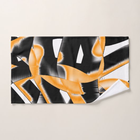 Bizarre mélange de cassettes brûlées, rayure blanc (Serviette à main)