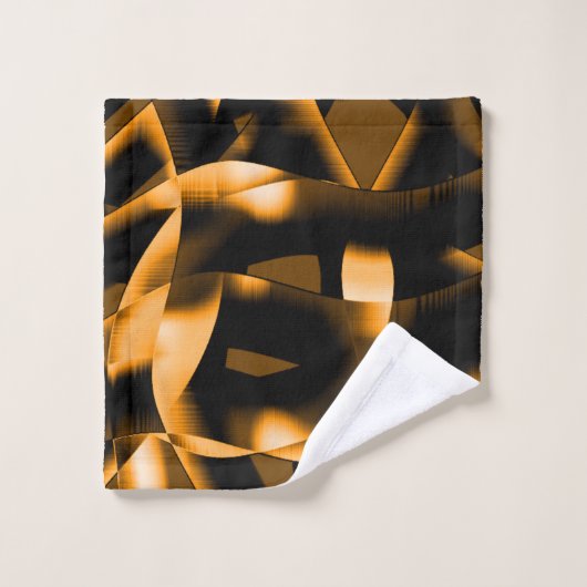 Bizarre mélange de rubans brûlés, couleur orange (Gant de toilette)