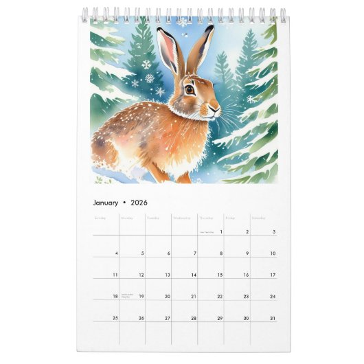 Bizarre, mignon Hares 2025 Calendrier (Jan 2026)