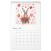 Bizarre, mignon Hares 2025 Calendrier (Feb 2026)