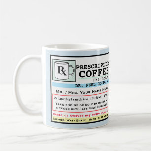 Bizarre Prescription RX Café Personnalisable Mug