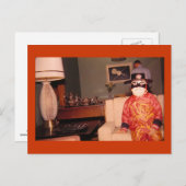 Bizarre rare Halloween kostuum,  Briefkaart (Voorkant / Achterkant)