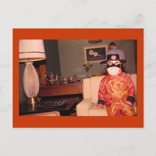 Bizarre rare Halloween kostuum,  Briefkaart (Voorkant)