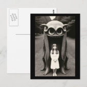 Bizarre spookachtige Halloween Briefkaart (Voorkant / Achterkant)