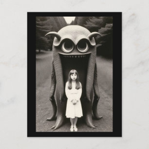 Bizarre spookachtige Halloween Briefkaart