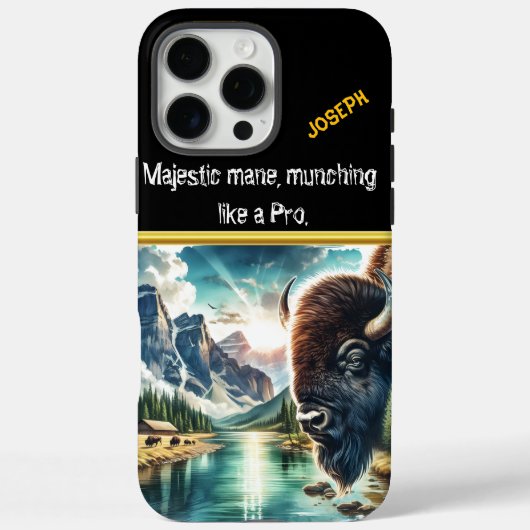 Bizon bij de rivier bij zonsopgang Case-Mate iPhone case (Achterkant)