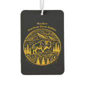 Bizon bij zonsondergang in berglandschap luchtverfrisser (Achterkant)