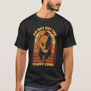 Bizon Bizons Buffalo Stier Pluizige Koe T-shirt