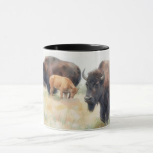 Bizon Buffel Kunst Wild Dier Natuur Mok Beker
