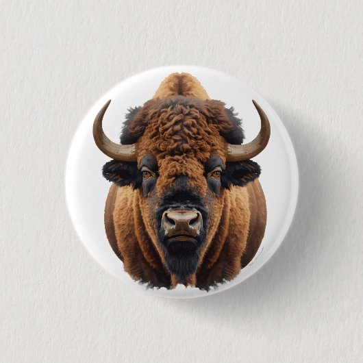 Bizon / Buffel Ronde Button 3,2 Cm (Voorkant)
