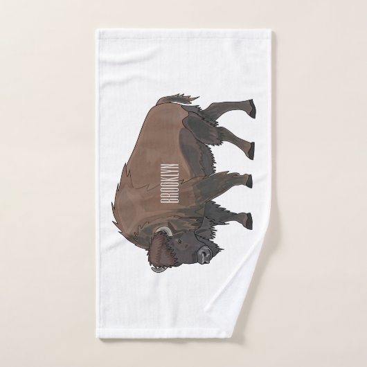 Bizon cartoon illustratie bad handdoek (Handdoek)