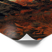 Bizon in de herfstkunst van Bossen Perfect Poster (Hoek)