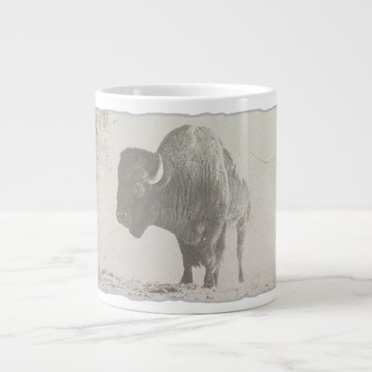 bizon retro pop kunst jumbo mok (Voorkant)
