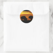 bizon ronde sticker (Tas)