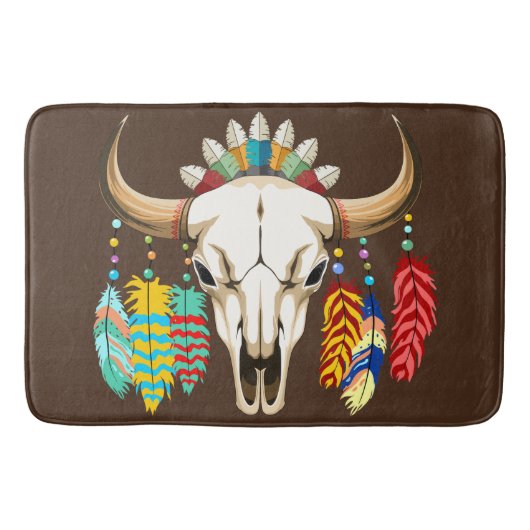 Bizonschedel Native American embleem Badmat (Voorkant)